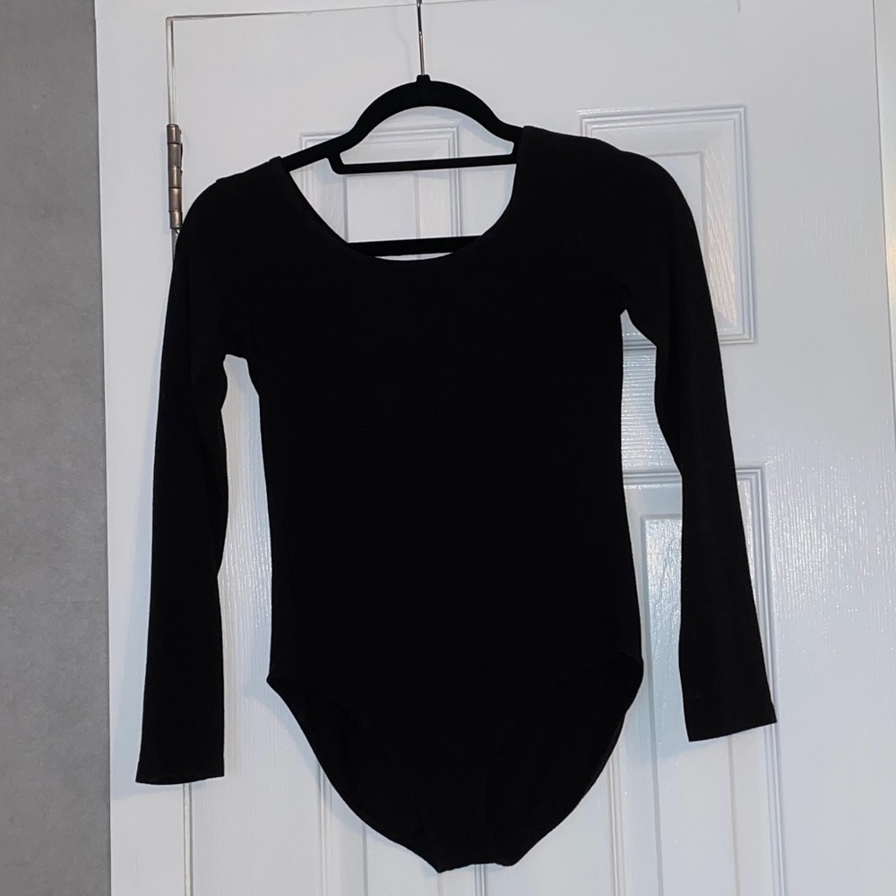 DANSKIN NOW Long Sleeve Black Leotard